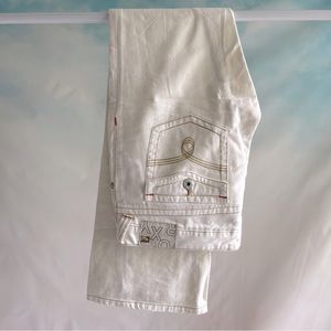 ROXY White Denim Low Rise Flare Jeans Women’s Juniors Size 13